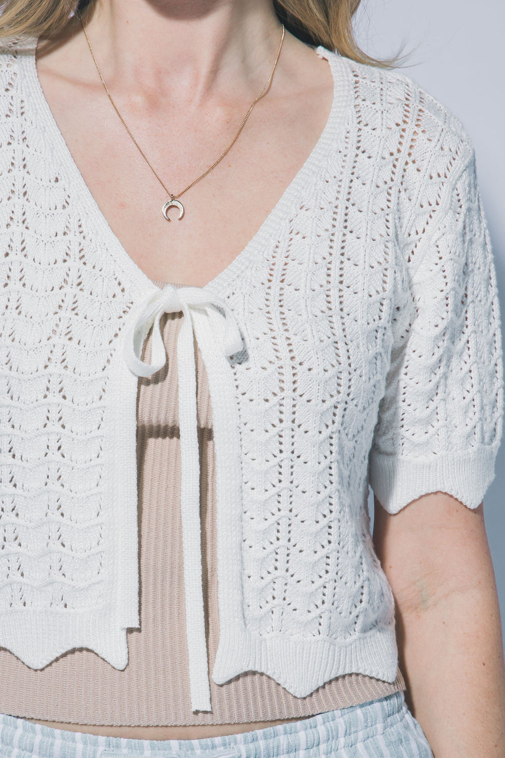 Soft Romance Knit Cardi Top-Tops-Anatomy Clothing Boutique in Brenham, Texas