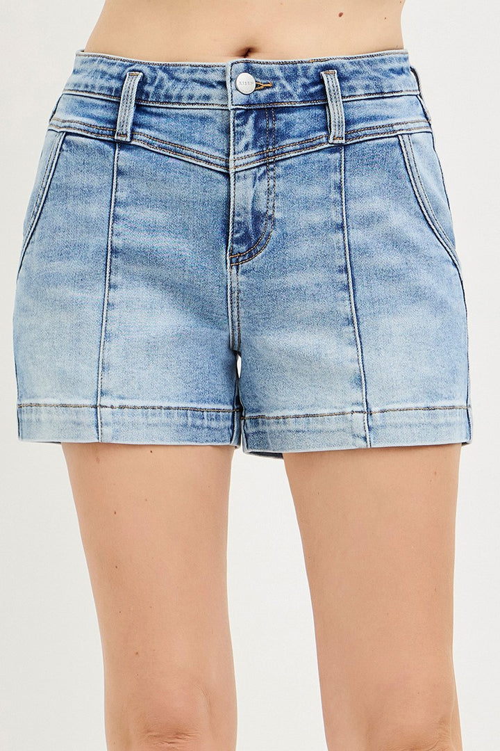 Hometown Denim Shorts RISEN-Bottoms and Jeans-Anatomy Clothing Boutique in Brenham, Texas
