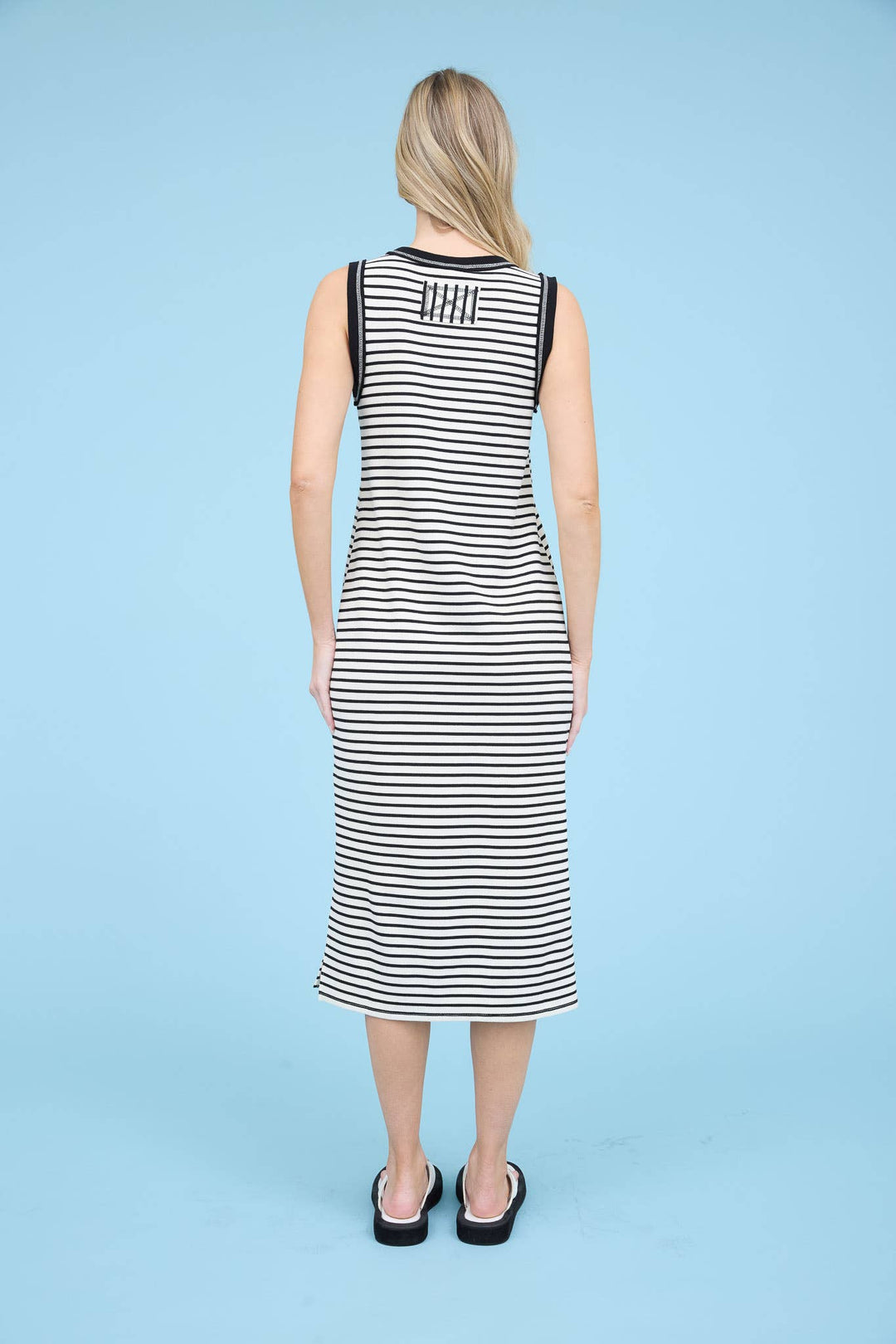 midi tank dresses for women Qunyiney Black Casual Sundresses for Women Midi Cotton Linen Sleeveless Tank Dress Loose Fit Crew Neck with Pockets Summer Dresses, Women's, Size: XL