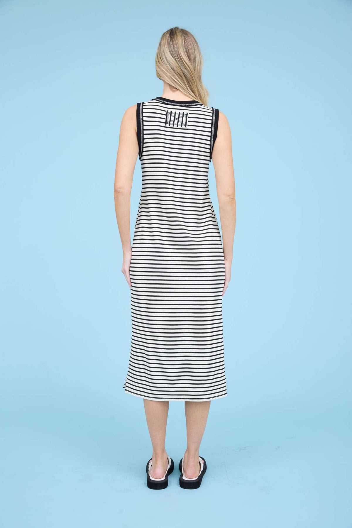 Black and White Midi Tank Dress – Anatomy Clothing Boutique