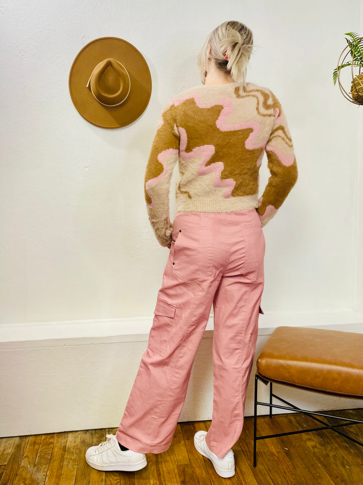 Mick Pink Cargo Pants-Bottoms and Jeans-Anatomy Clothing Boutique in Brenham, Texas