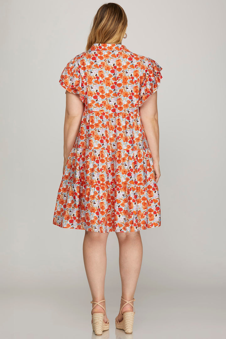 Summer Floral Tiered Dress [curvy]