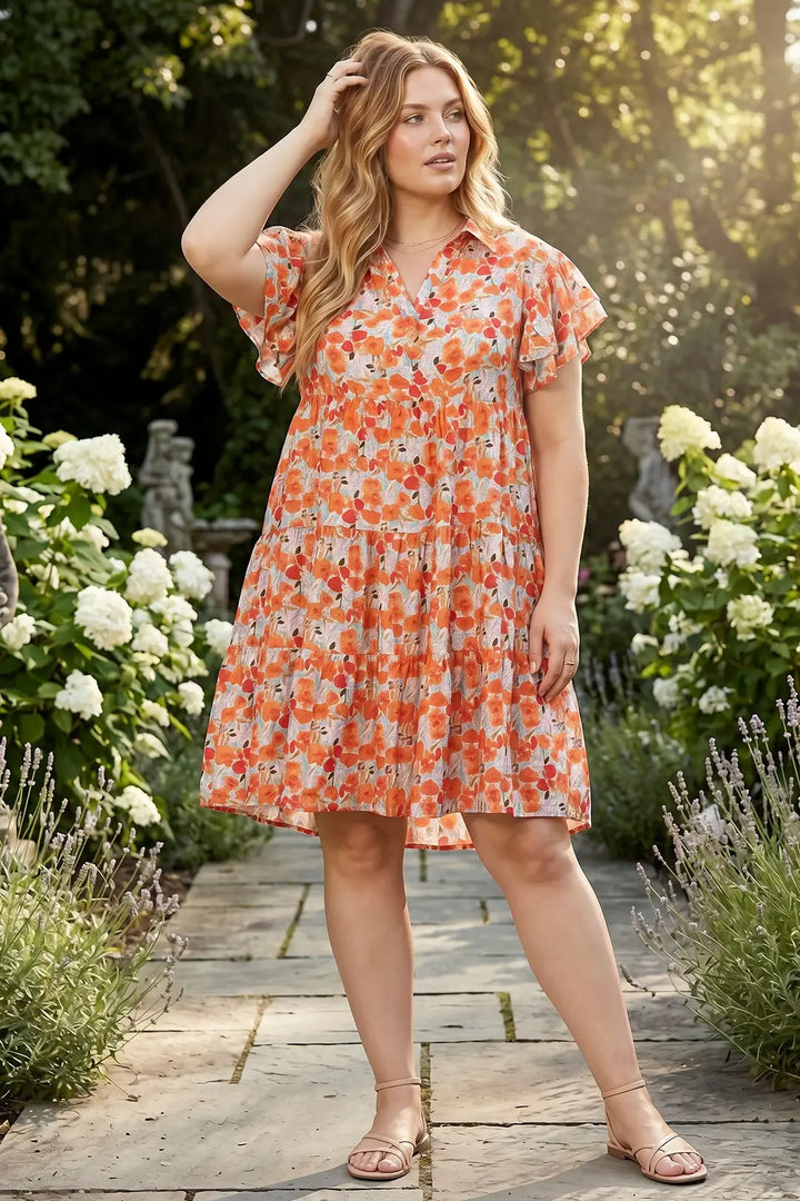 Summer Floral Tiered Dress [curvy]