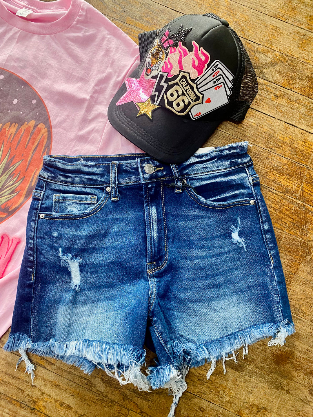 Cut Off Frayed Shorts-Bottoms and Jeans-Anatomy Clothing Boutique in Brenham, Texas