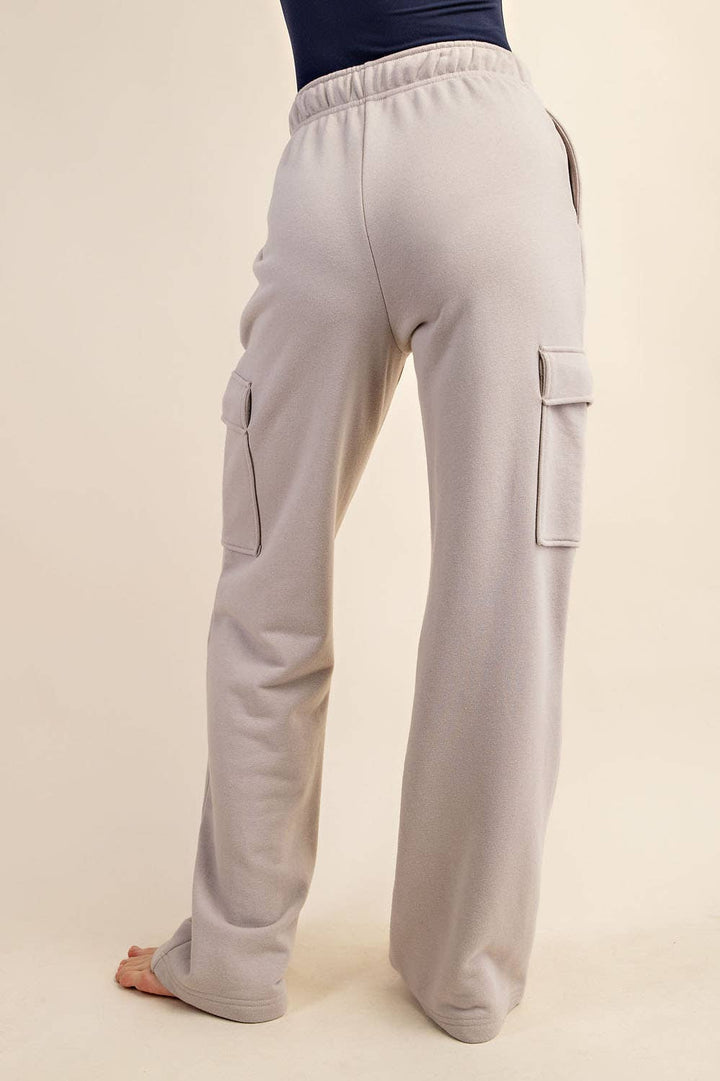 Terry Grey Cargo Sweatpants-Anatomy Clothing Boutique in Brenham, Texas