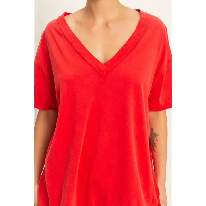 Worn In & Wanderin' Tee - Red-Tops-Anatomy Clothing Boutique in Brenham, Texas