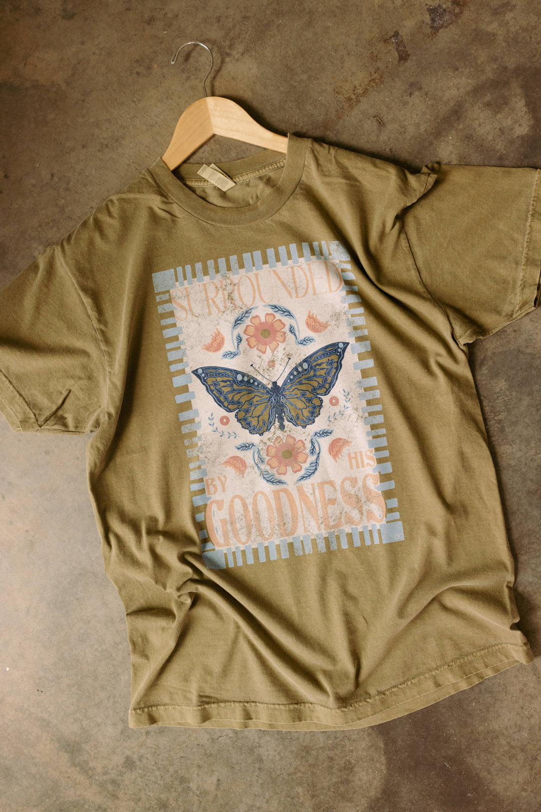Surrounded By HIs Goodness Graphic Tee-Tops-Anatomy Clothing Boutique in Brenham, Texas