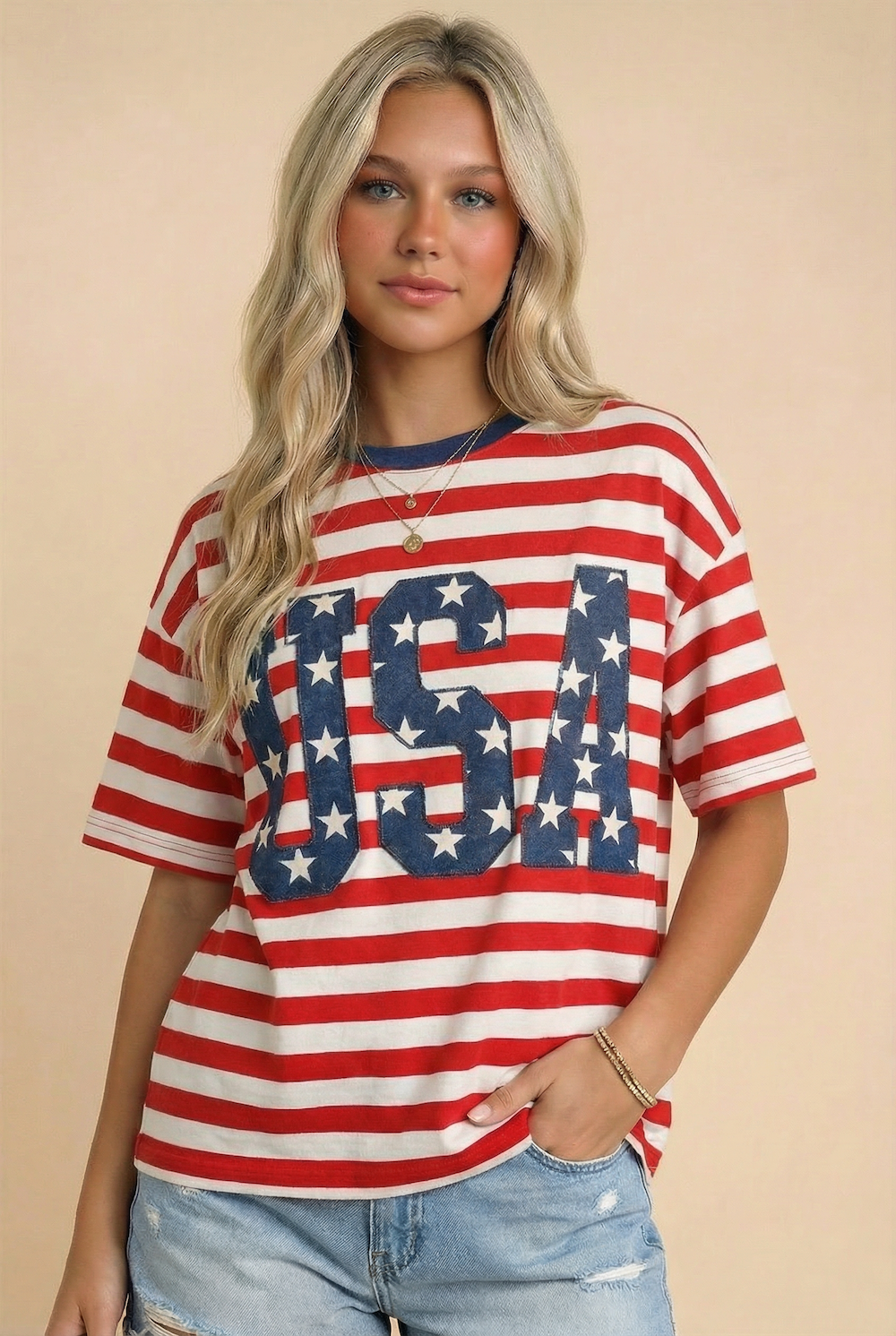 Stars Stripes & Summer Tee-Tops-Anatomy Clothing Boutique in Brenham, Texas