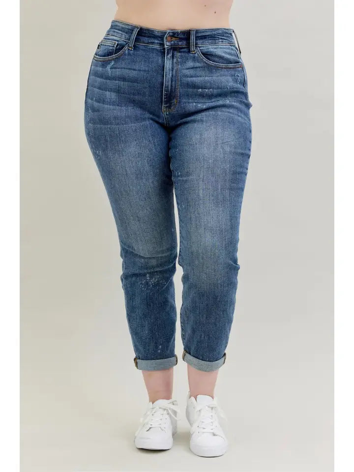 High Rise Boyfriend Jean JUDY BLUE-Bottoms and Jeans-Anatomy Clothing Boutique in Brenham, Texas