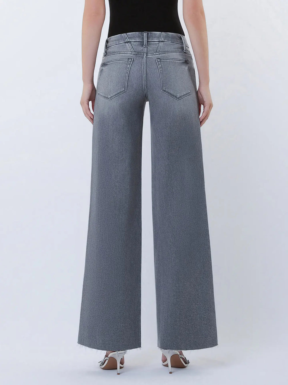 Grey Skies Wide Leg Jeans VERVET-Bottoms and Jeans-Anatomy Clothing Boutique in Brenham, Texas