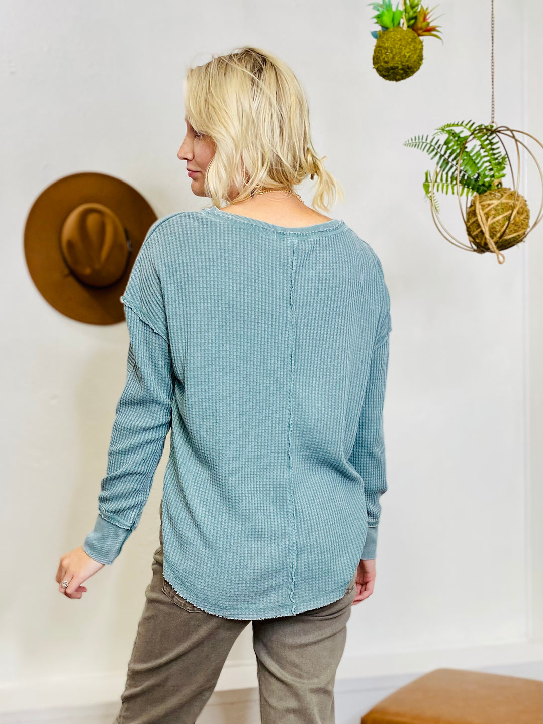 Driftwood Thermal Long Sleeve Top Z SUPPLY-Tops-Anatomy Clothing Boutique in Brenham, Texas