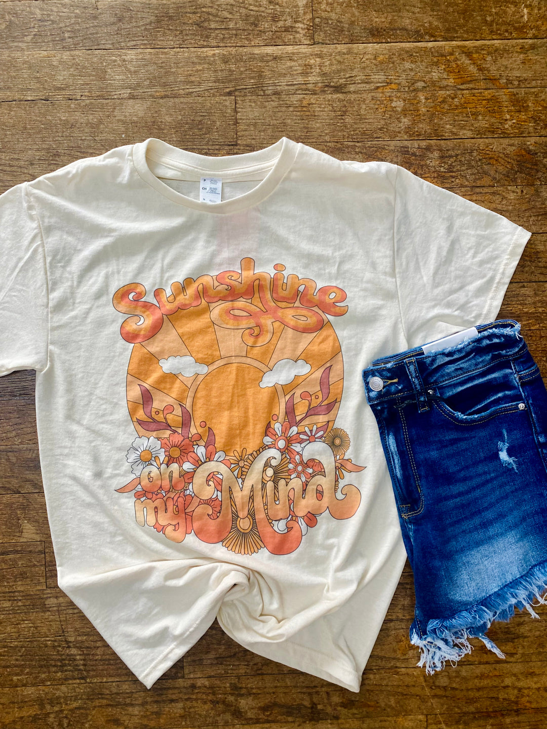 Sunshine On My Mind Graphic Tee-Tops-Anatomy Clothing Boutique in Brenham, Texas