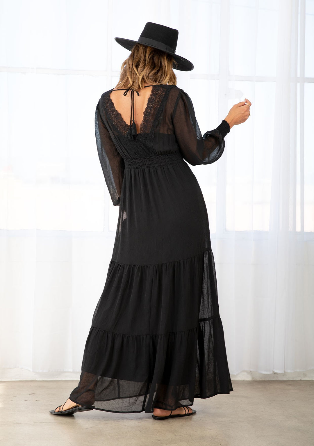 Stevie Boho Lace Maxi Dress-Dresses-Anatomy Clothing Boutique in Brenham, Texas