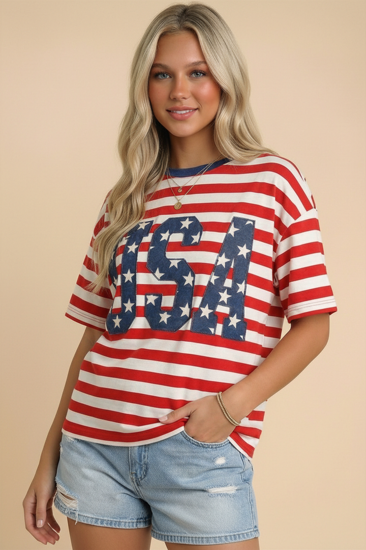Stars Stripes & Summer Tee-Tops-Anatomy Clothing Boutique in Brenham, Texas