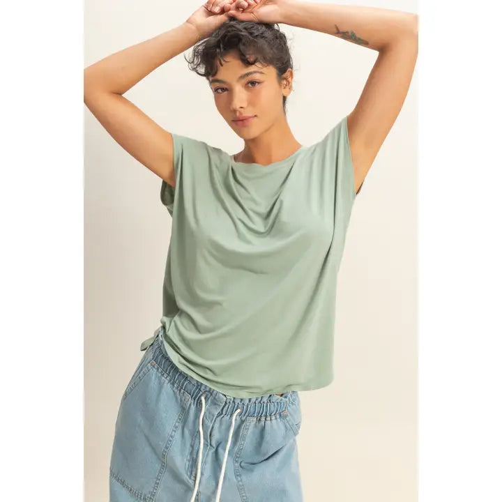 Fresh Air Favorite Top - Sage-Tops-Anatomy Clothing Boutique in Brenham, Texas