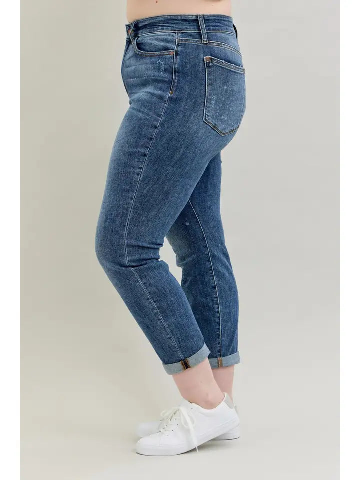 High Rise Boyfriend Jean JUDY BLUE-Bottoms and Jeans-Anatomy Clothing Boutique in Brenham, Texas
