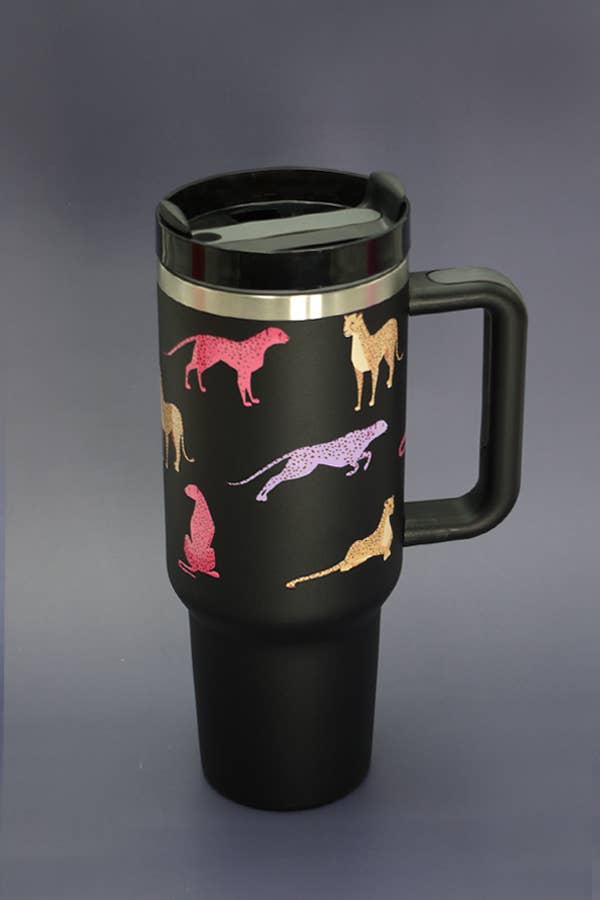 40 oz Tumbler - Cheetah-Anatomy Clothing Boutique in Brenham, Texas