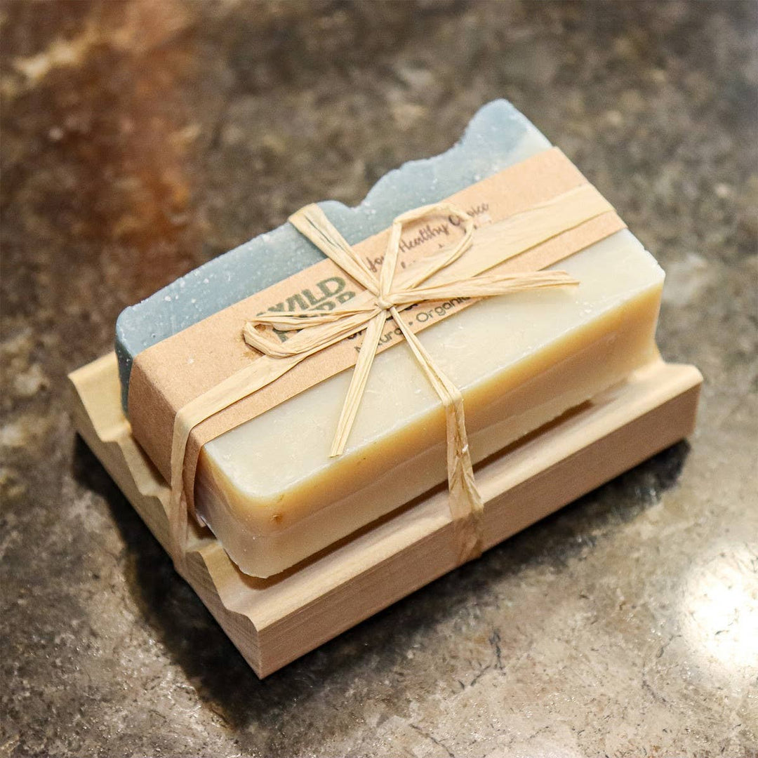 Natural Soap Bar + Wood Dish Gift Set-Accessories-Anatomy Clothing Boutique in Brenham, Texas