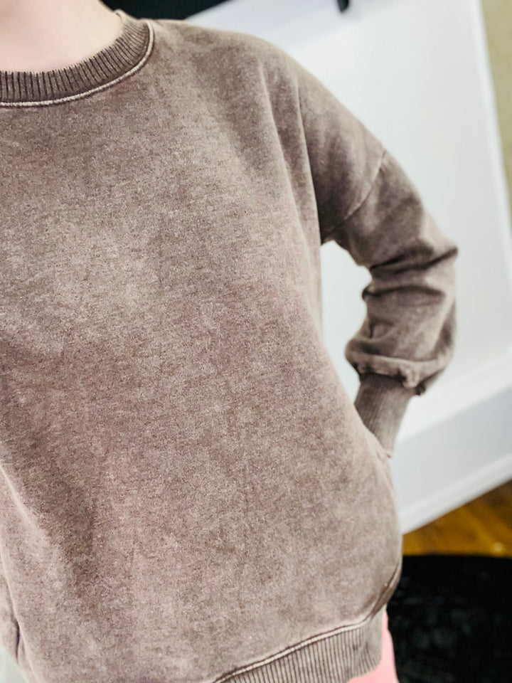 Lou Fleece Pullover Sweater-Tops-Anatomy Clothing Boutique in Brenham, Texas