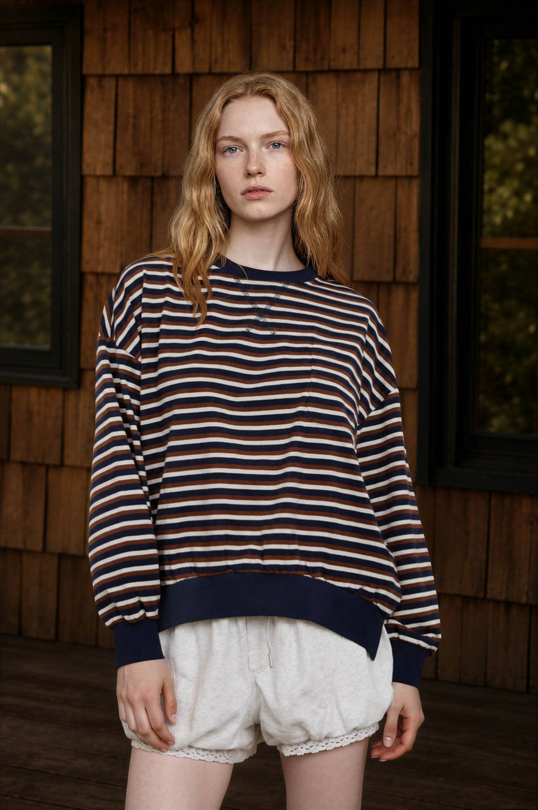 The Weekend Edit Striped Knit Top-Tops-Anatomy Clothing Boutique in Brenham, Texas