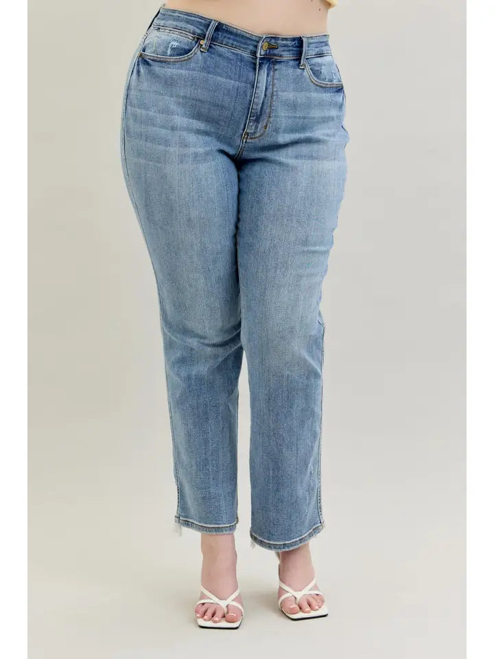 Medium Wash Dad Jean JUDY BLUE-Bottoms and Jeans-Anatomy Clothing Boutique in Brenham, Texas