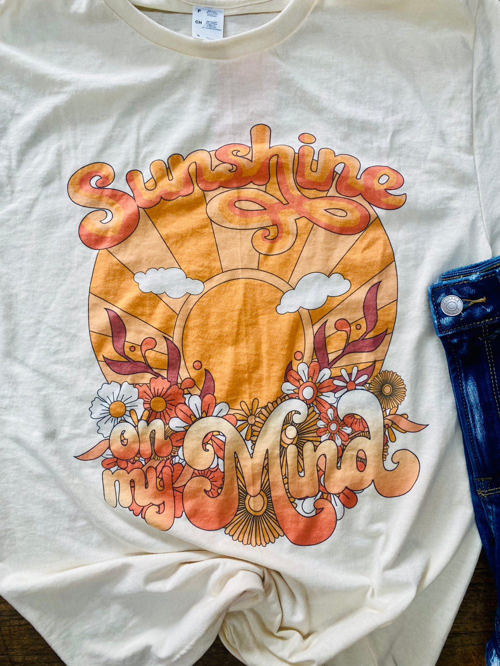 Sunshine On My Mind Graphic Tee-Tops-Anatomy Clothing Boutique in Brenham, Texas