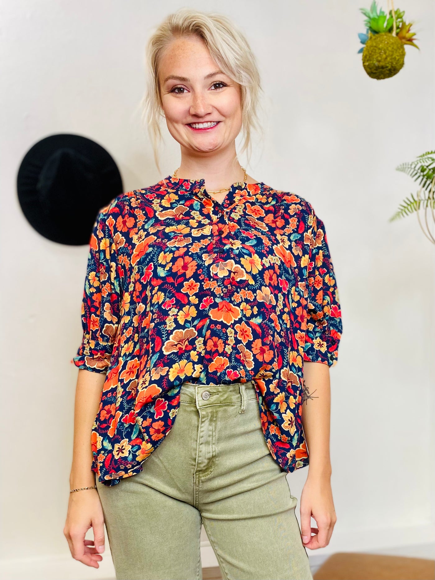 Pasha Placket Top DEAR JOHN-Tops-Anatomy Clothing Boutique in Brenham, Texas