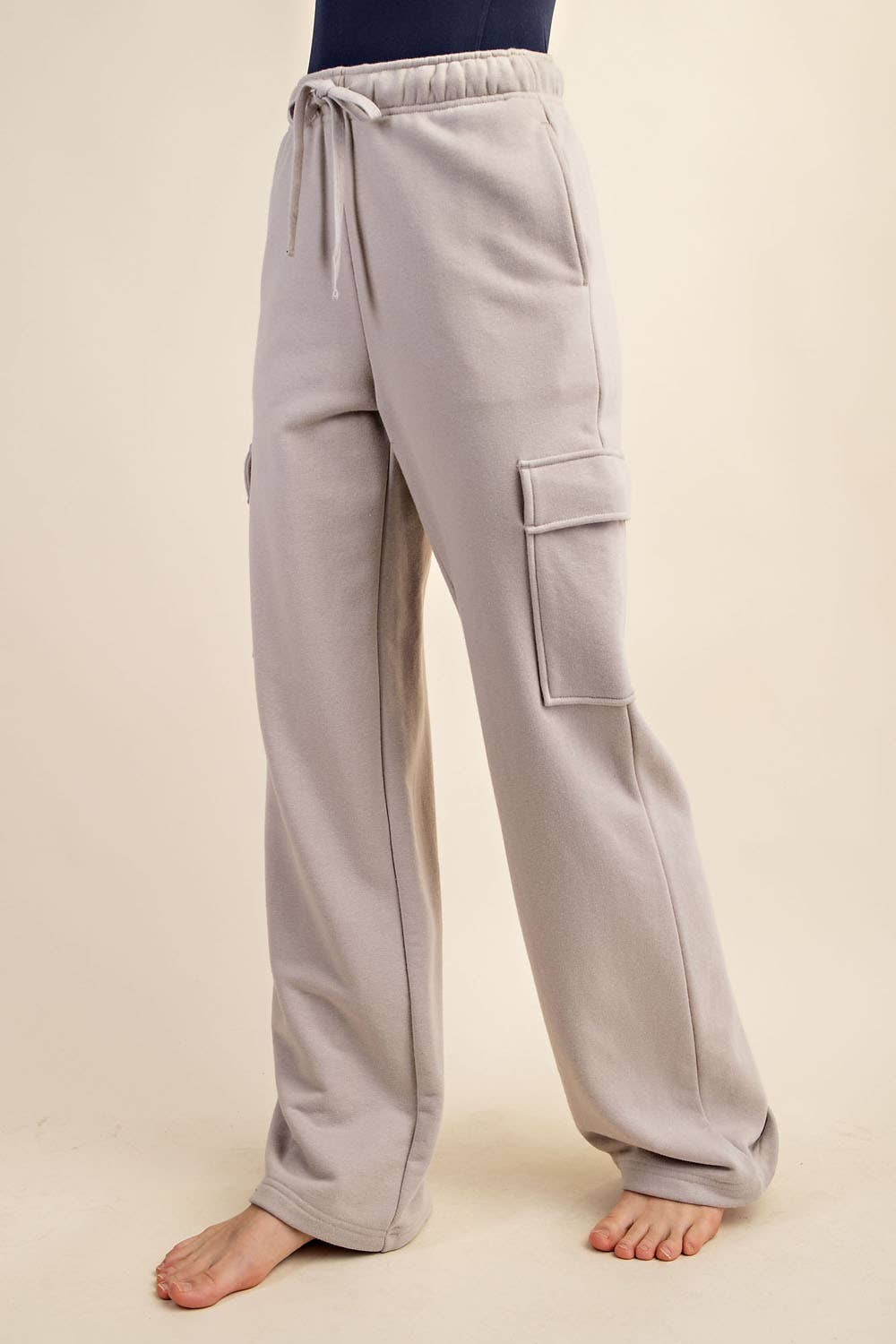 Terry Grey Cargo Sweatpants-Anatomy Clothing Boutique in Brenham, Texas