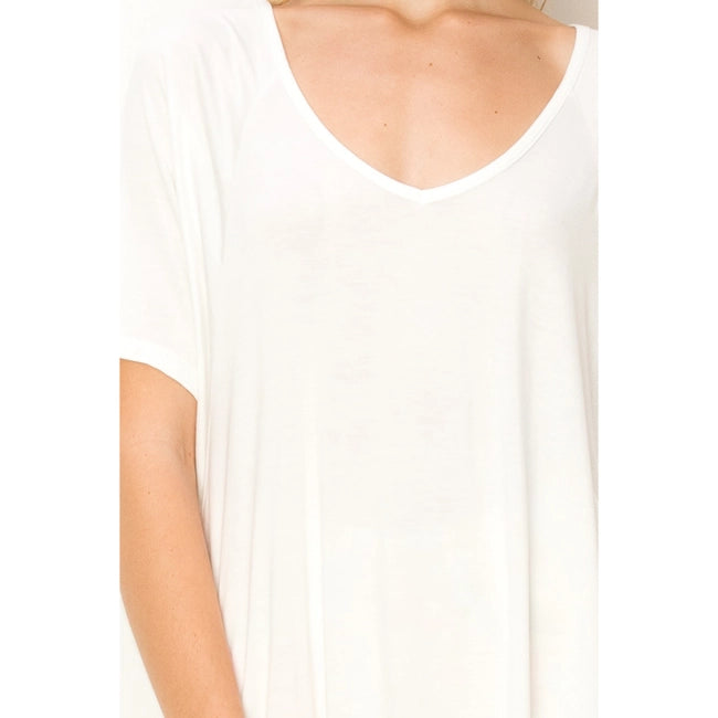 Kelsey Oversized V Neck-Tops-Anatomy Clothing Boutique in Brenham, Texas