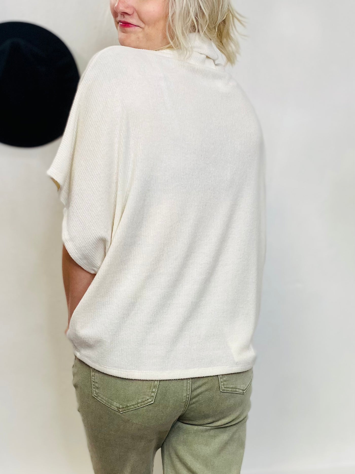 Let It Be Ribbed Mock Neck Top-Bottoms and Jeans-Anatomy Clothing Boutique in Brenham, Texas