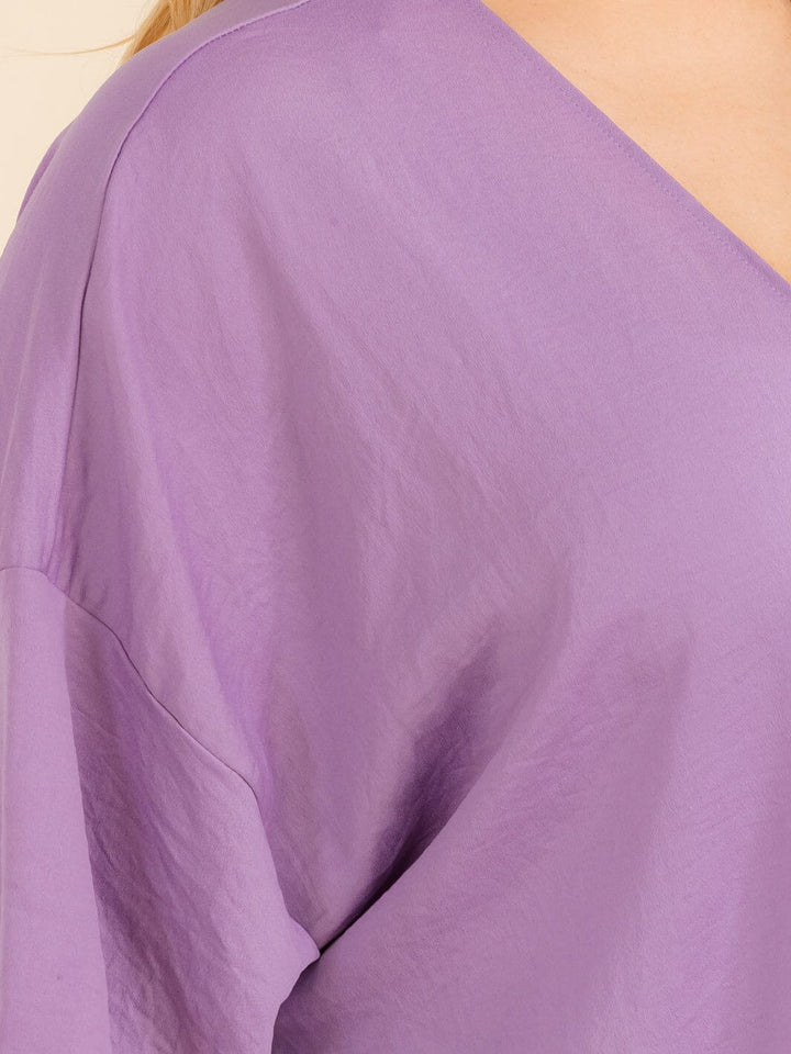 Purple Flow Kimono Cardigan [Curvy]-Tops-Anatomy Clothing Boutique in Brenham, Texas