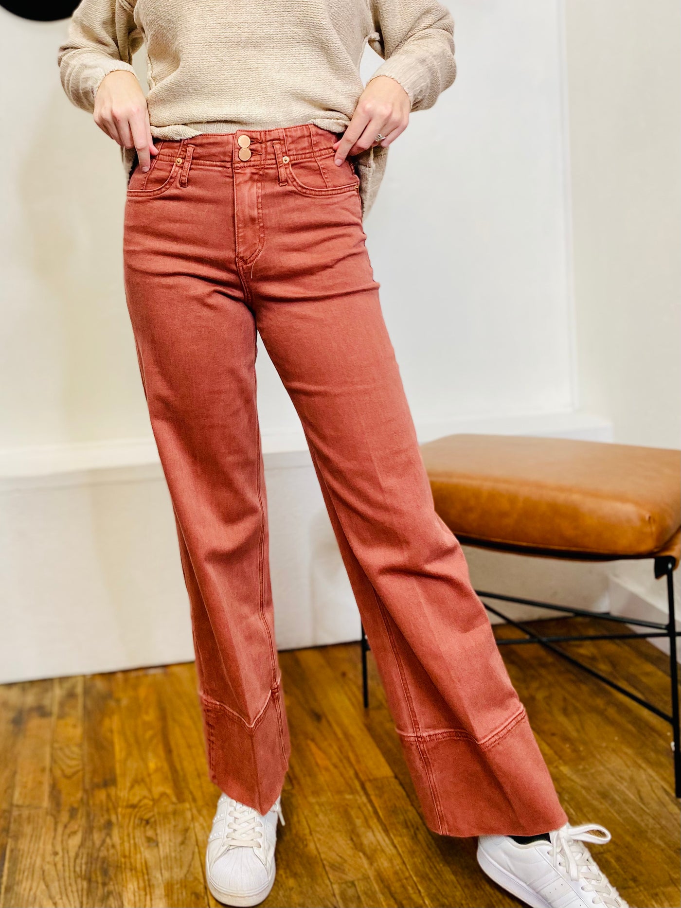 Holly Wide Leg Crop Jean DEAR JOHN - Cinnamon-Bottoms and Jeans-Anatomy Clothing Boutique in Brenham, Texas