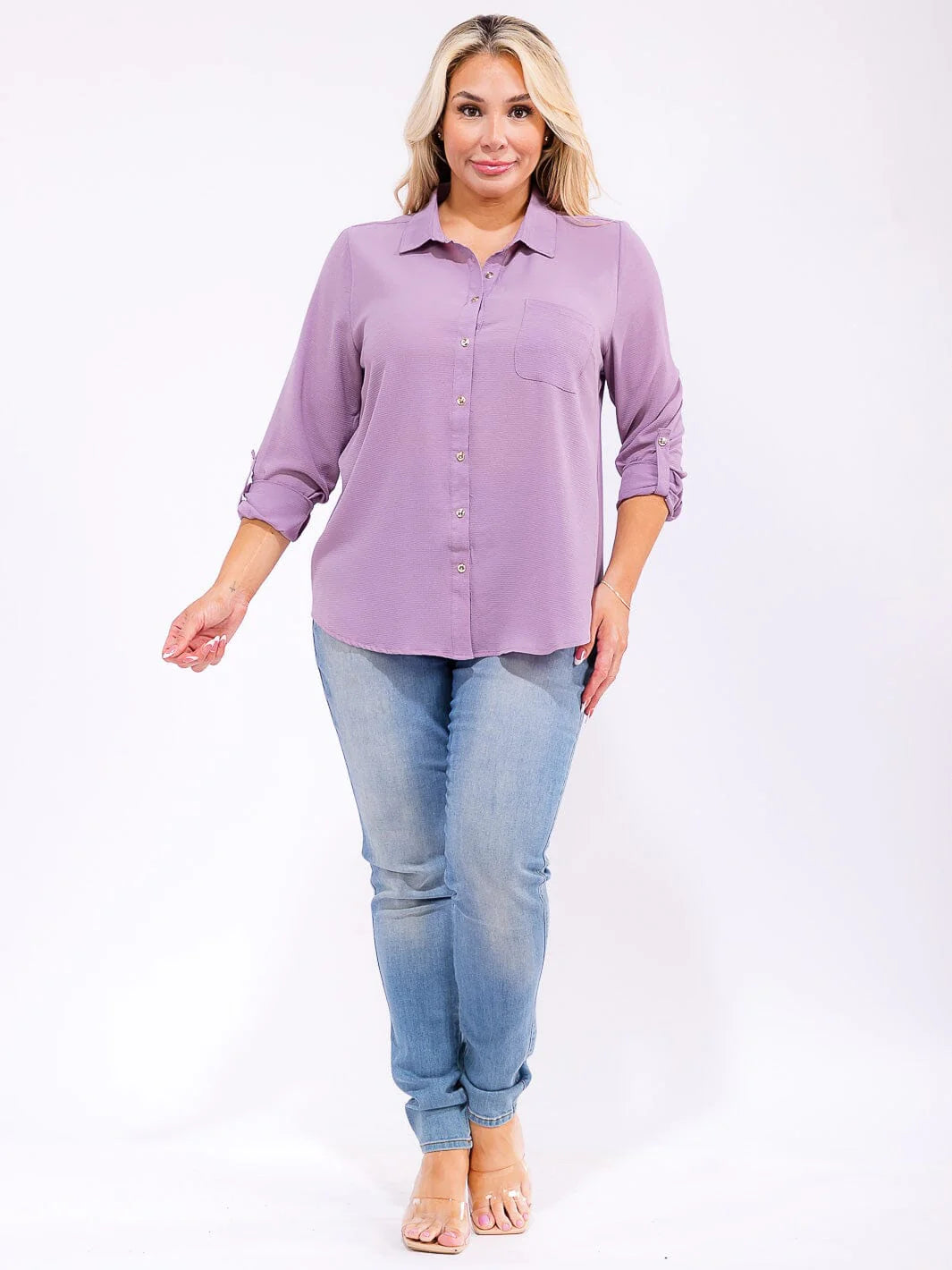 Speak Now High-Low Blouse [Curvy]
