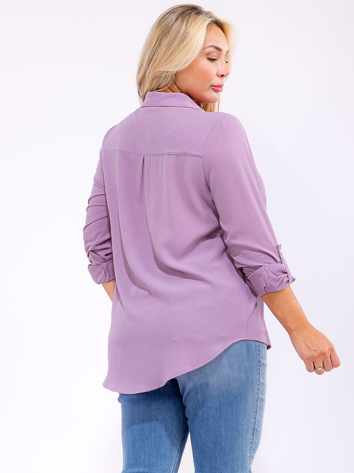 Speak Now High-Low Blouse [Curvy]