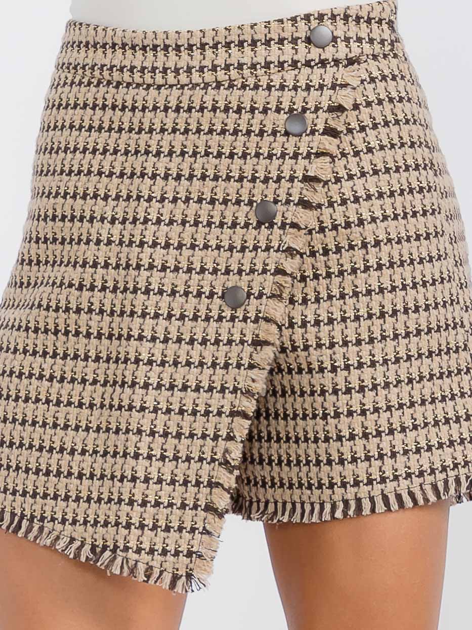 Park Avenue Tweed Skort-Bottoms and Jeans-Anatomy Clothing Boutique in Brenham, Texas