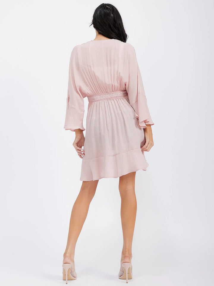 Blush Lace Tie Front Cardigan-Tops-Anatomy Clothing Boutique in Brenham, Texas