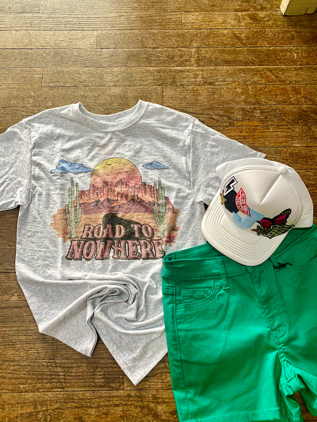 Road To Nowhere Western Graphic Tee-Tops-Anatomy Clothing Boutique in Brenham, Texas