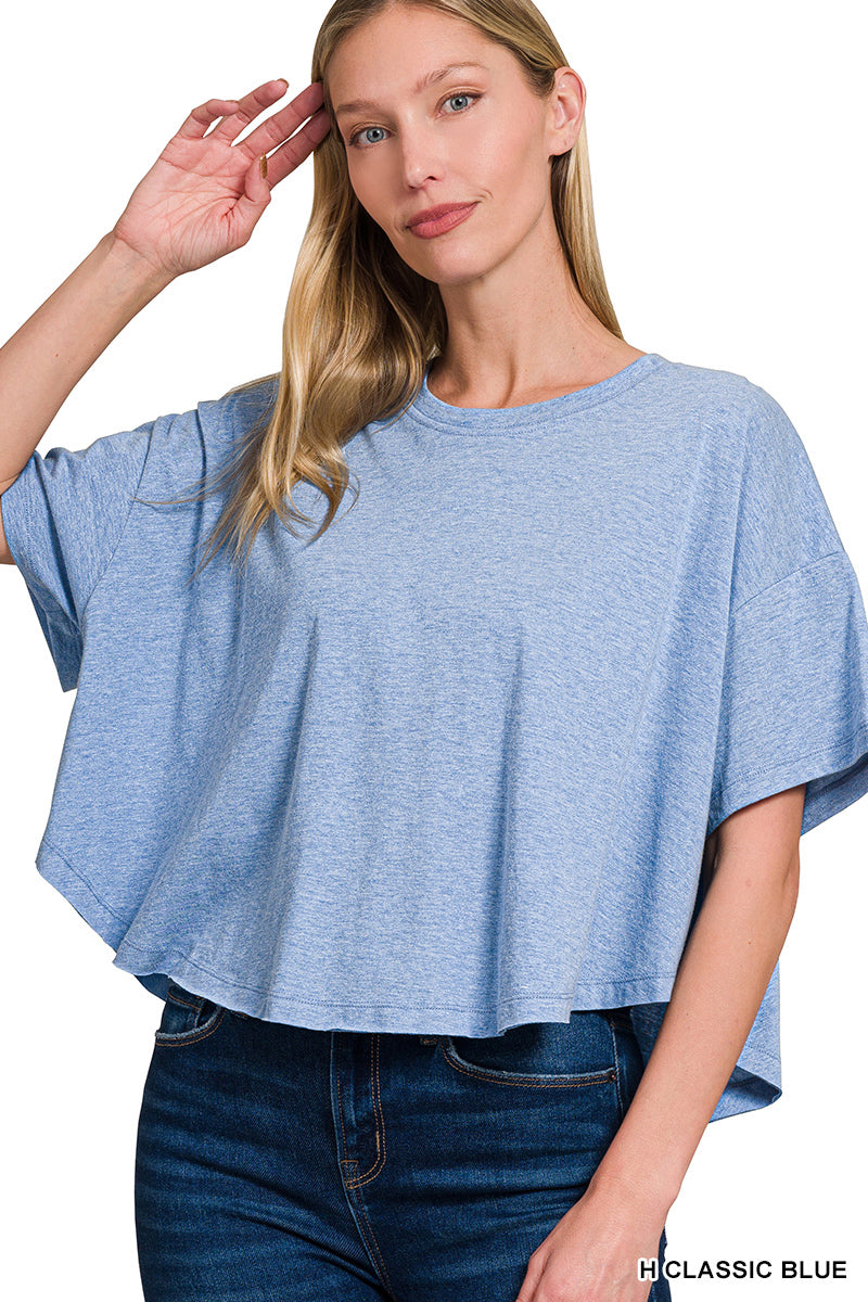 I'm Yours Crop Top - Blue-Tops-Anatomy Clothing Boutique in Brenham, Texas