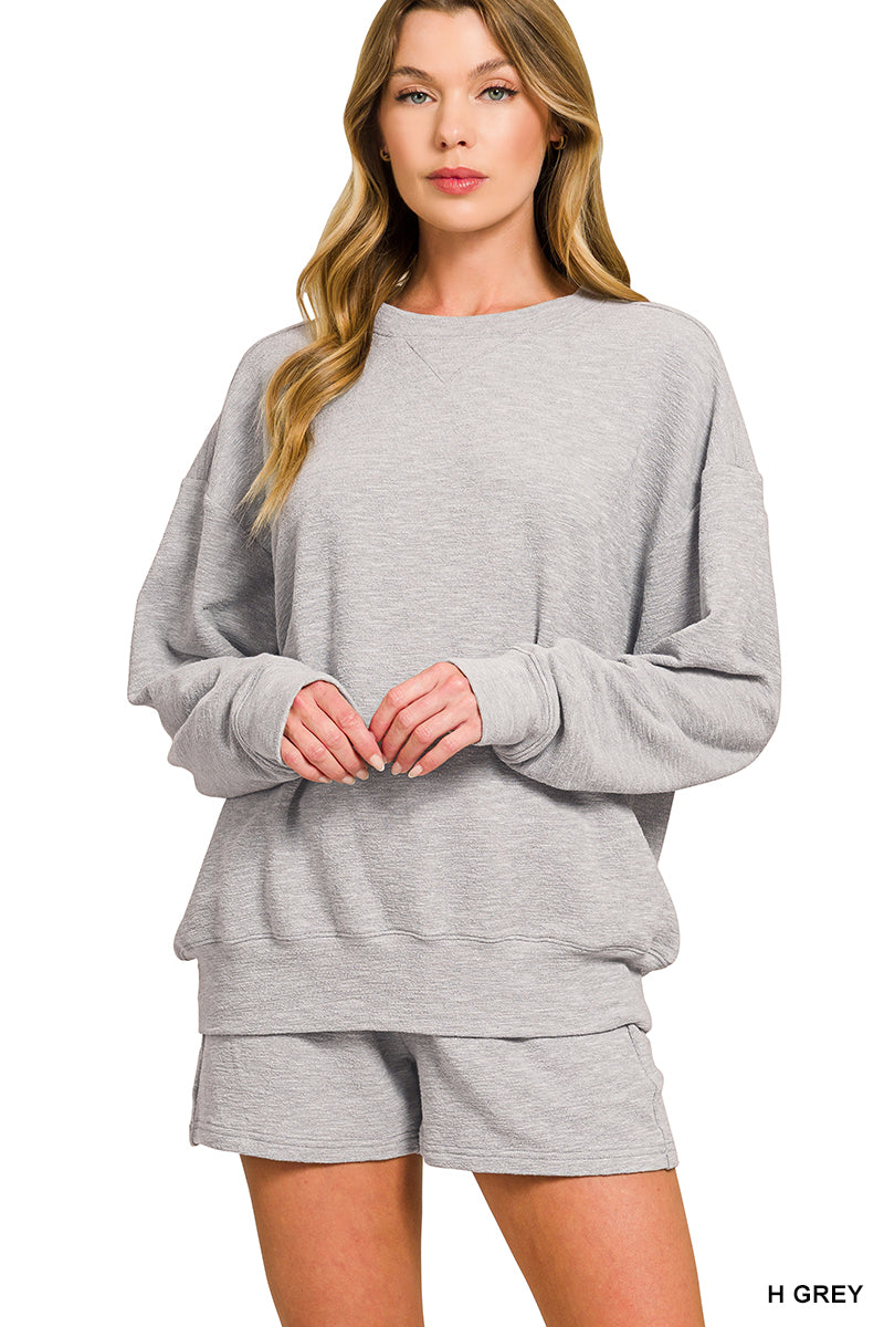 Easy Days Slub Lounge Set-sets-Anatomy Clothing Boutique in Brenham, Texas