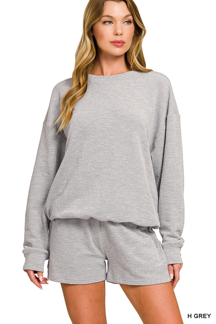 Easy Days Slub Lounge Set-sets-Anatomy Clothing Boutique in Brenham, Texas
