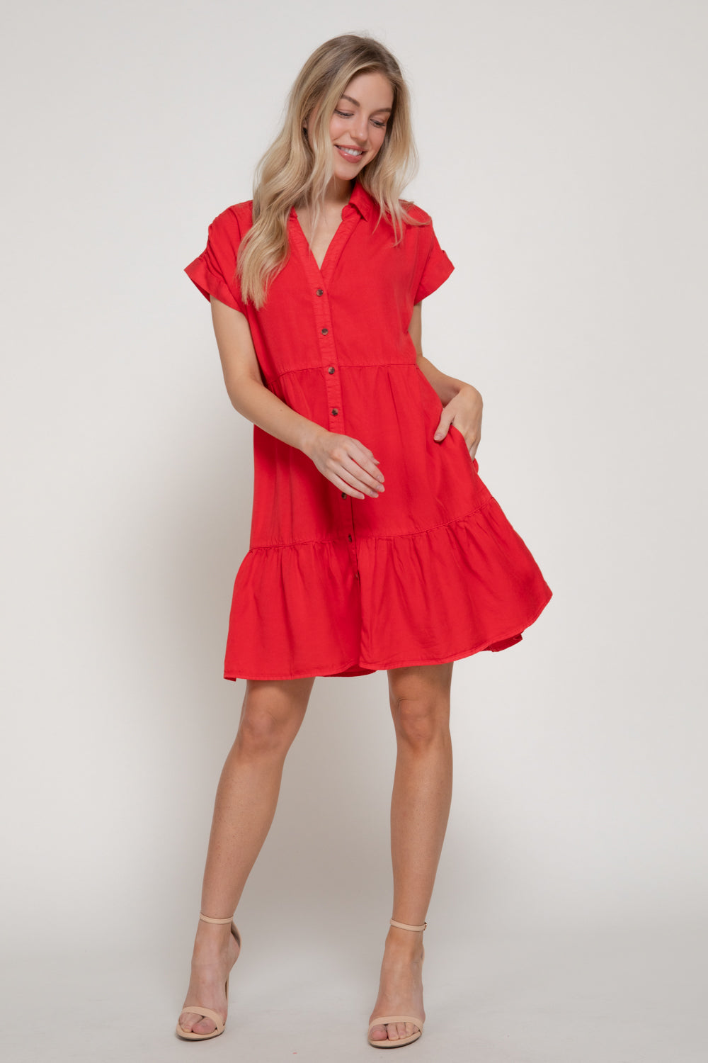 Scarlet Sunset Dress-Dresses-Anatomy Clothing Boutique in Brenham, Texas