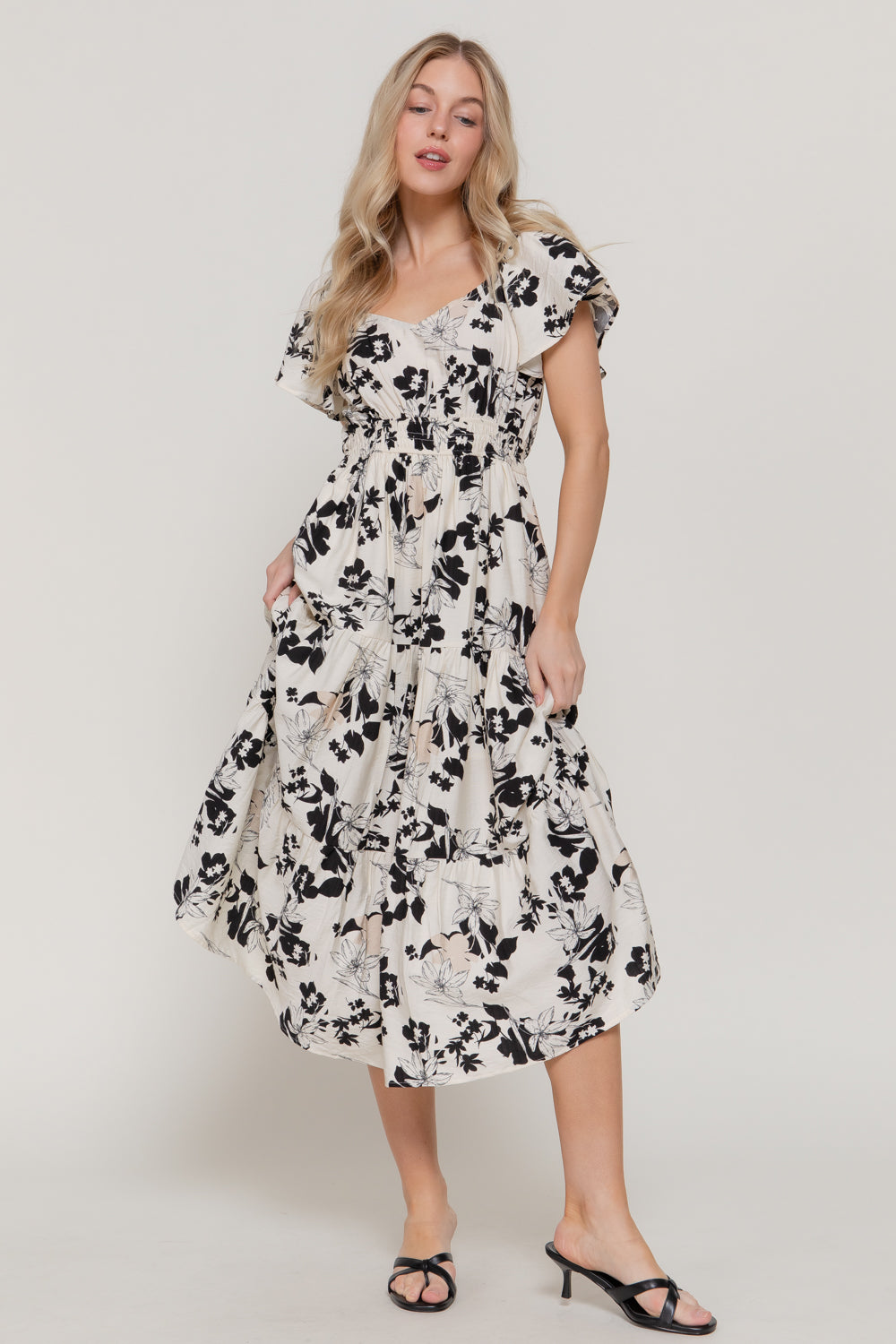 Midnight Garden Dress-Dresses-Anatomy Clothing Boutique in Brenham, Texas