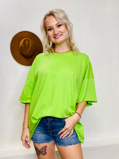 French Terry Top - Green-Tops-Anatomy Clothing Boutique in Brenham, Texas