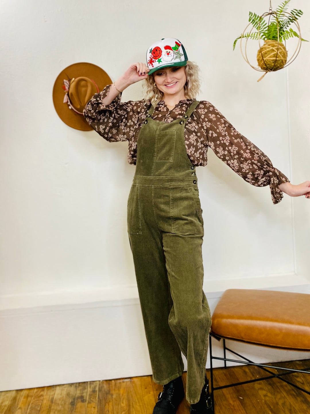 Ivy Corduroy Overalls-Jumpsuits & Rompers-Anatomy Clothing Boutique in Brenham, Texas