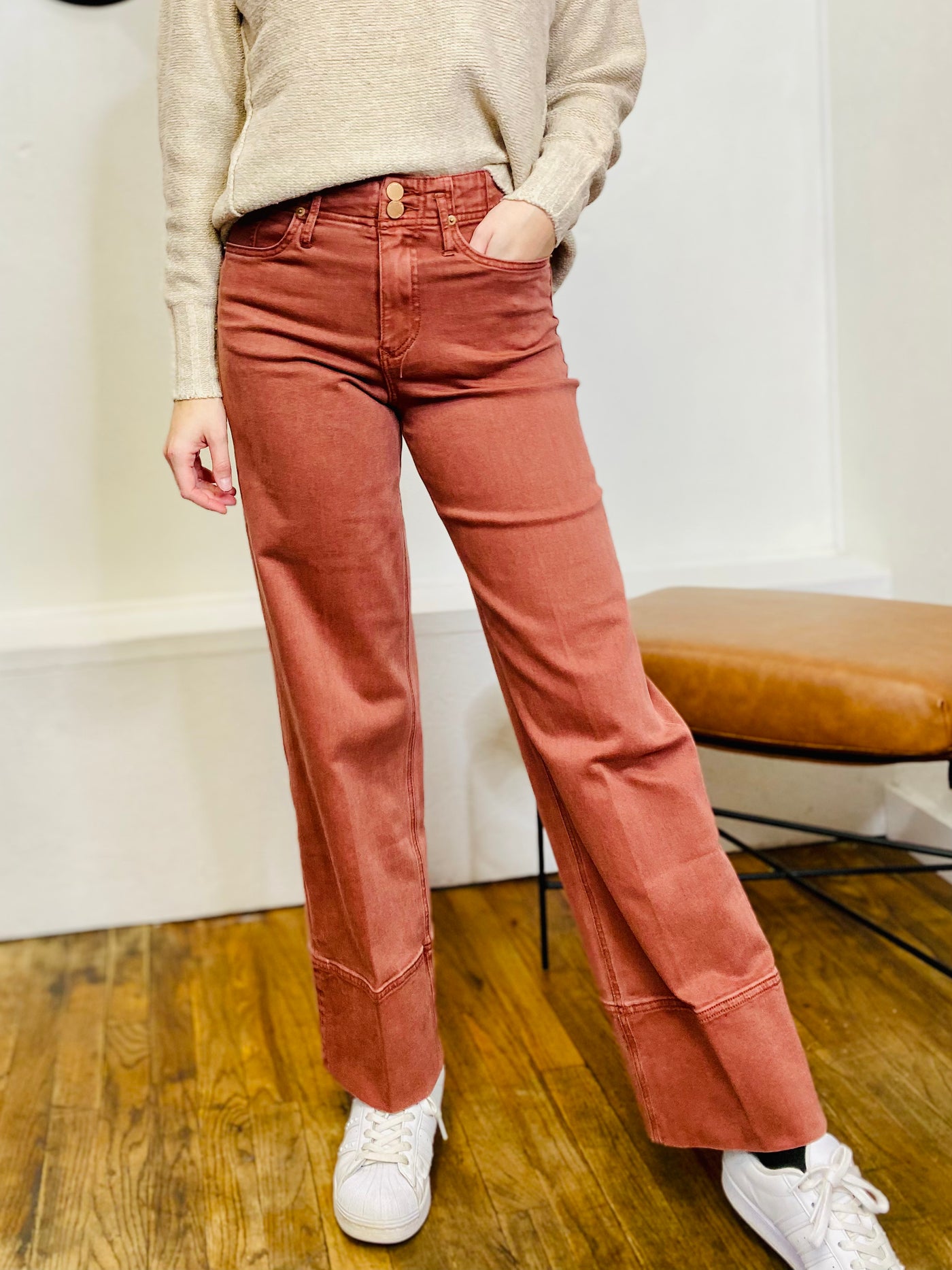 Holly Wide Leg Crop Jean DEAR JOHN - Cinnamon-Bottoms and Jeans-Anatomy Clothing Boutique in Brenham, Texas