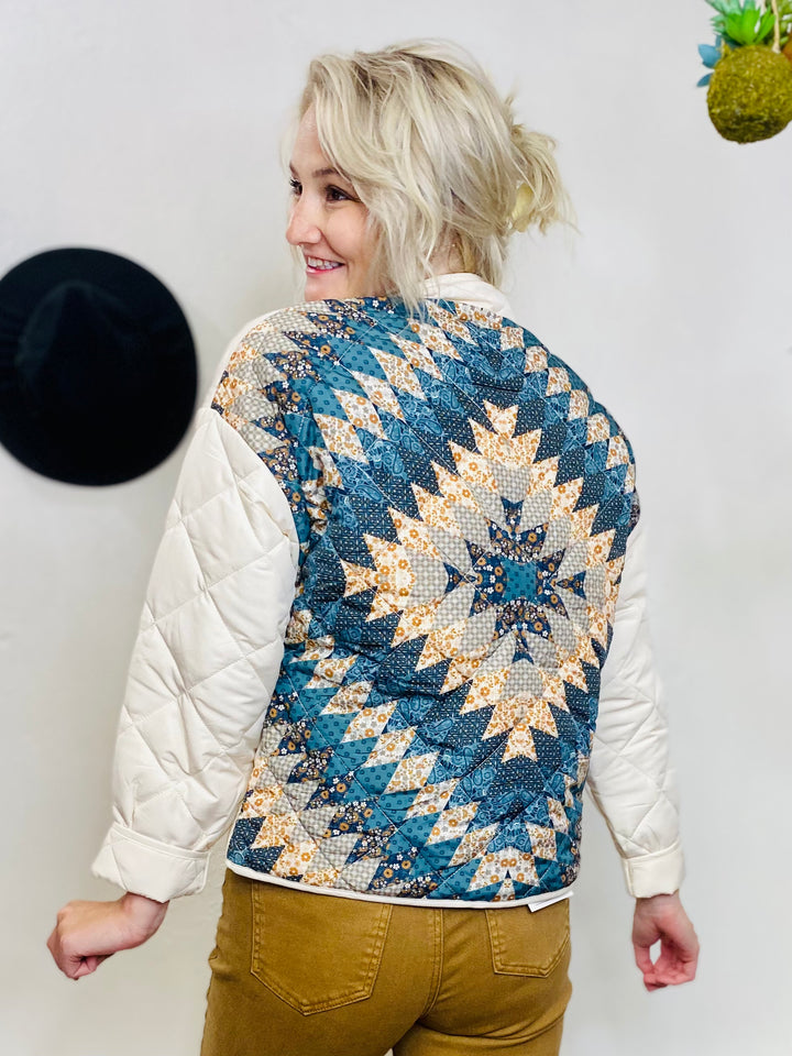 Maya Quilt Panel Jacket Z SUPPLY-Tops-Anatomy Clothing Boutique in Brenham, Texas