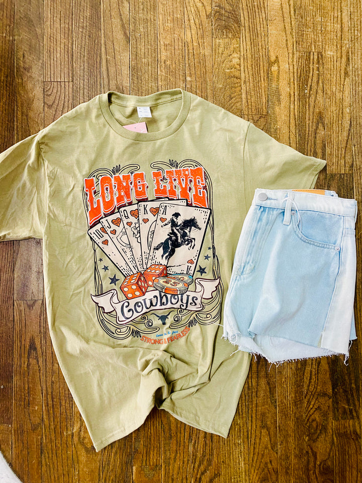 Cowboys Western Graphic Tee-Tops-Anatomy Clothing Boutique in Brenham, Texas