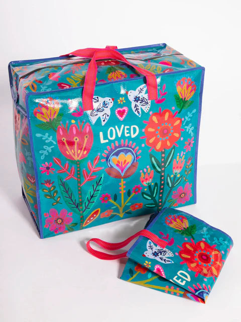 Loved Floral XL Happy Bag NATURAL LIFE-Accessories-Anatomy Clothing Boutique in Brenham, Texas