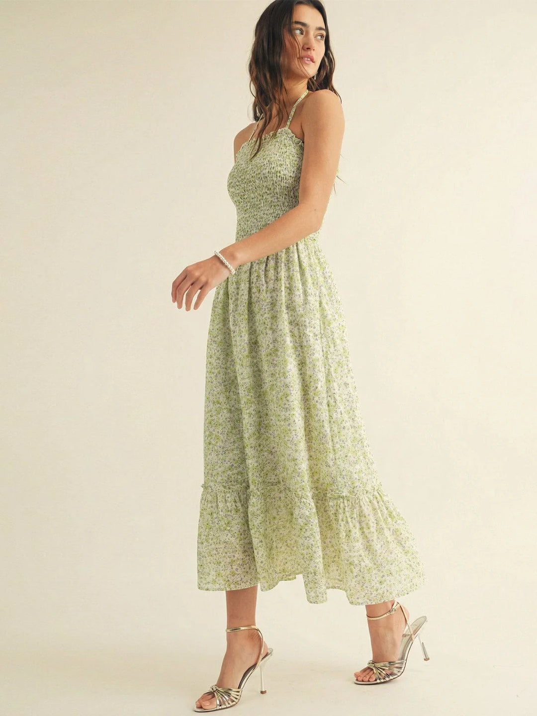 Meadow Bloom Smocked Maxi Dress