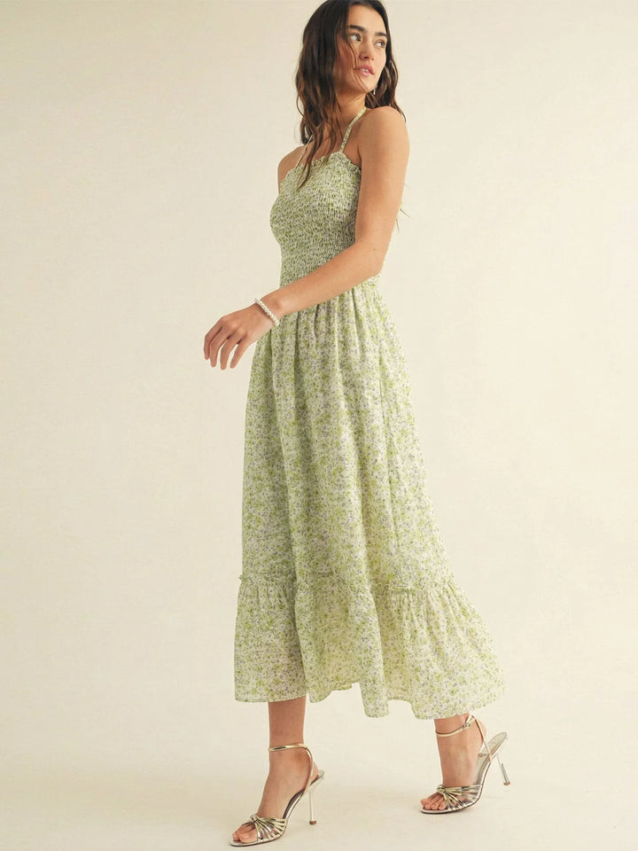 Meadow Bloom Smocked Maxi Dress